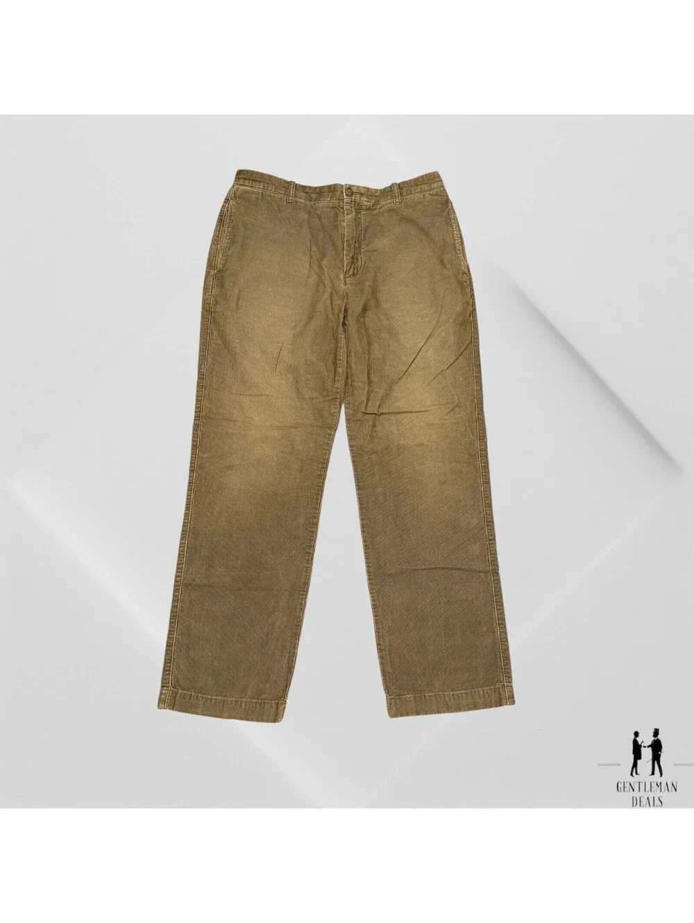 J Crew Corduroy Pants Mens 34x31 Brown Vintage Cord Preppy Comfort Flat Front